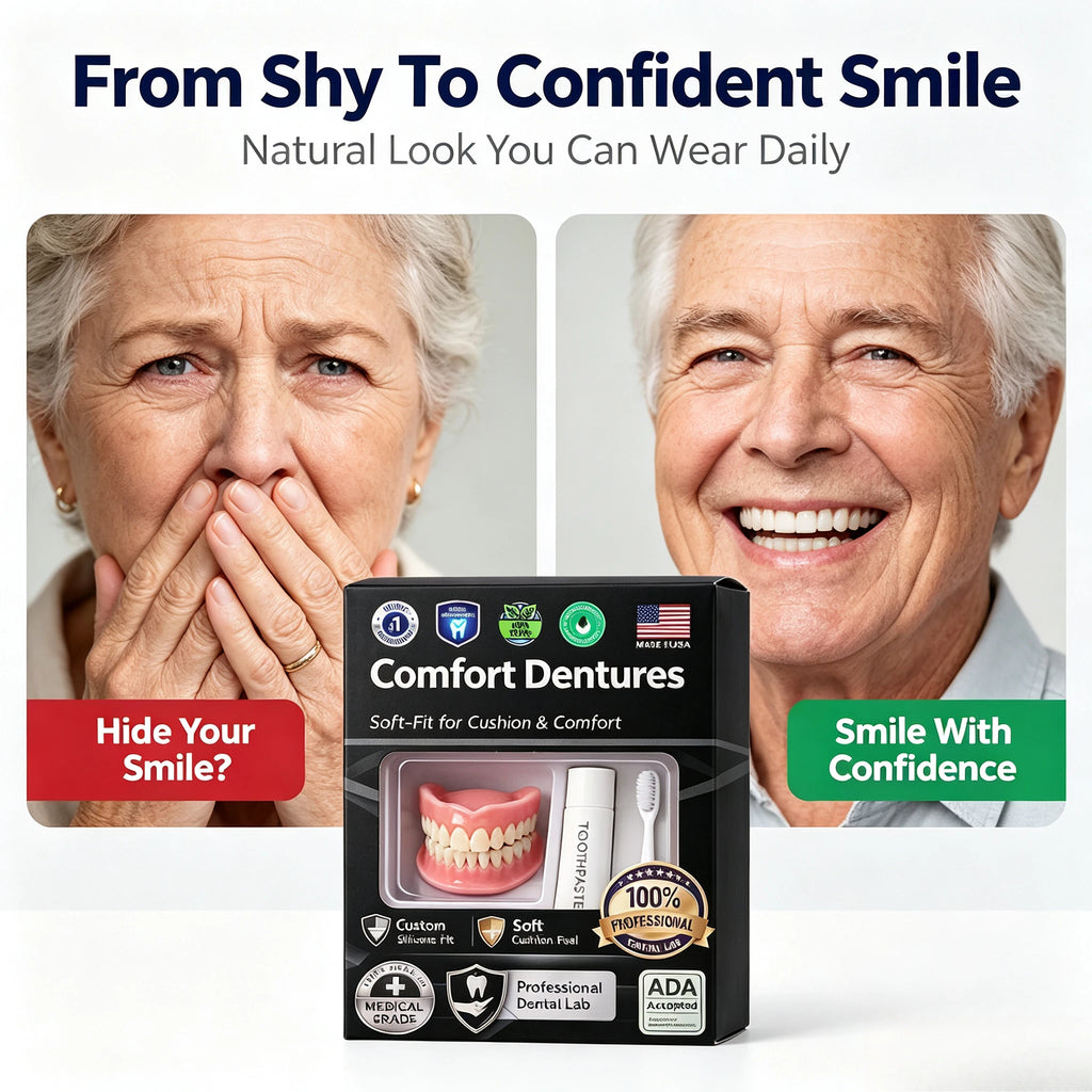 Comfort Fit Moldable False Teeth Set for Instant Smile