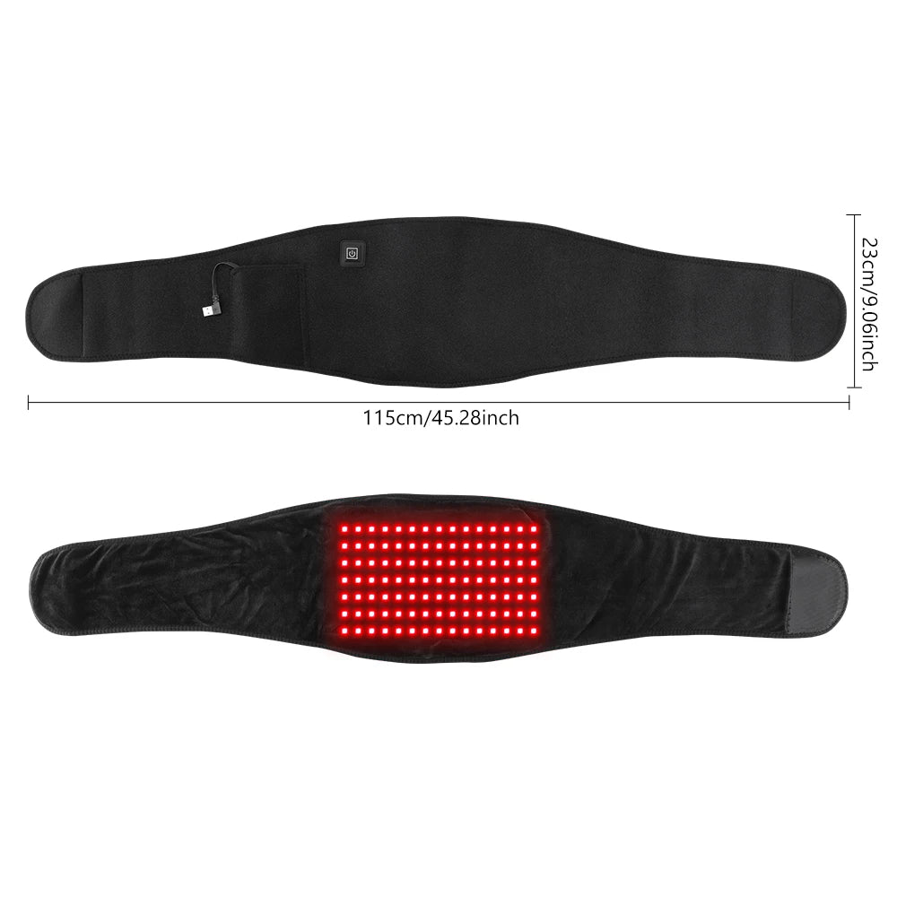 Red Light Therapy Heating Belt for Pain Relief and Cramps