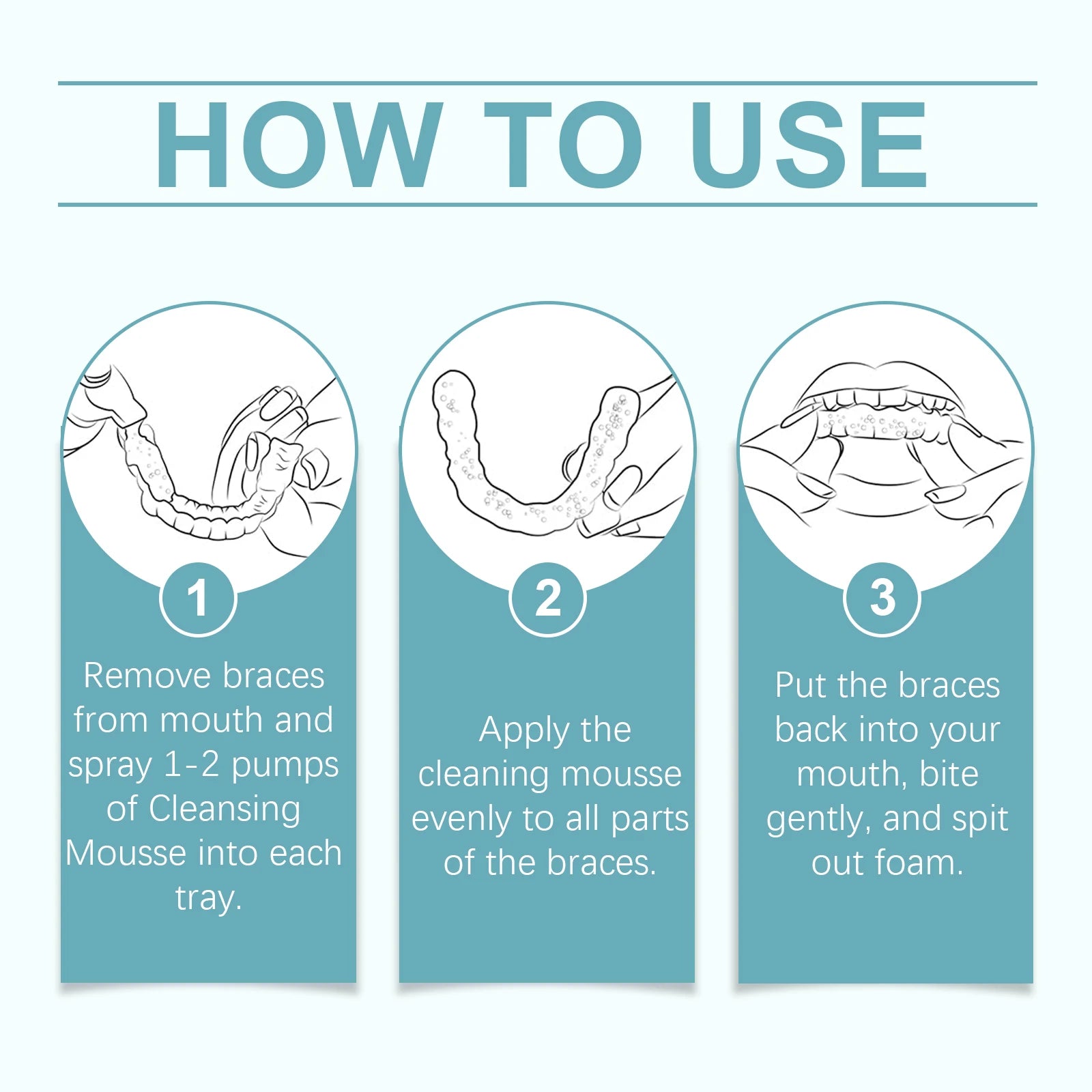 Refreshing Mint Foam Cleaner for Dental Aligners and Retainers - 12