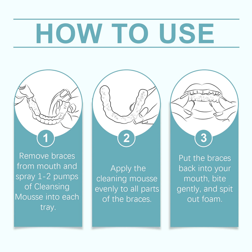 Refreshing Mint Foam Cleaner for Dental Aligners and Retainers