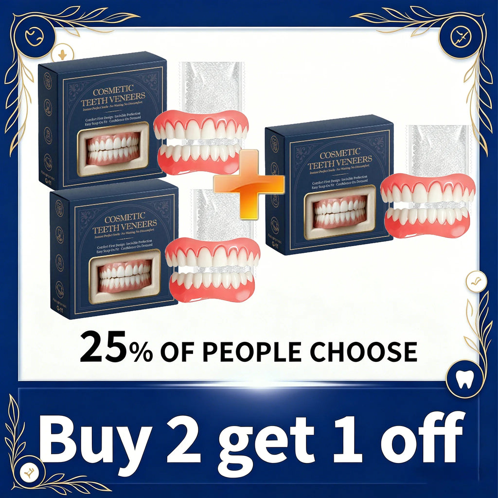 Custom Moldable Silicone Dentures - Natural Comfort Fit Fake Teeth