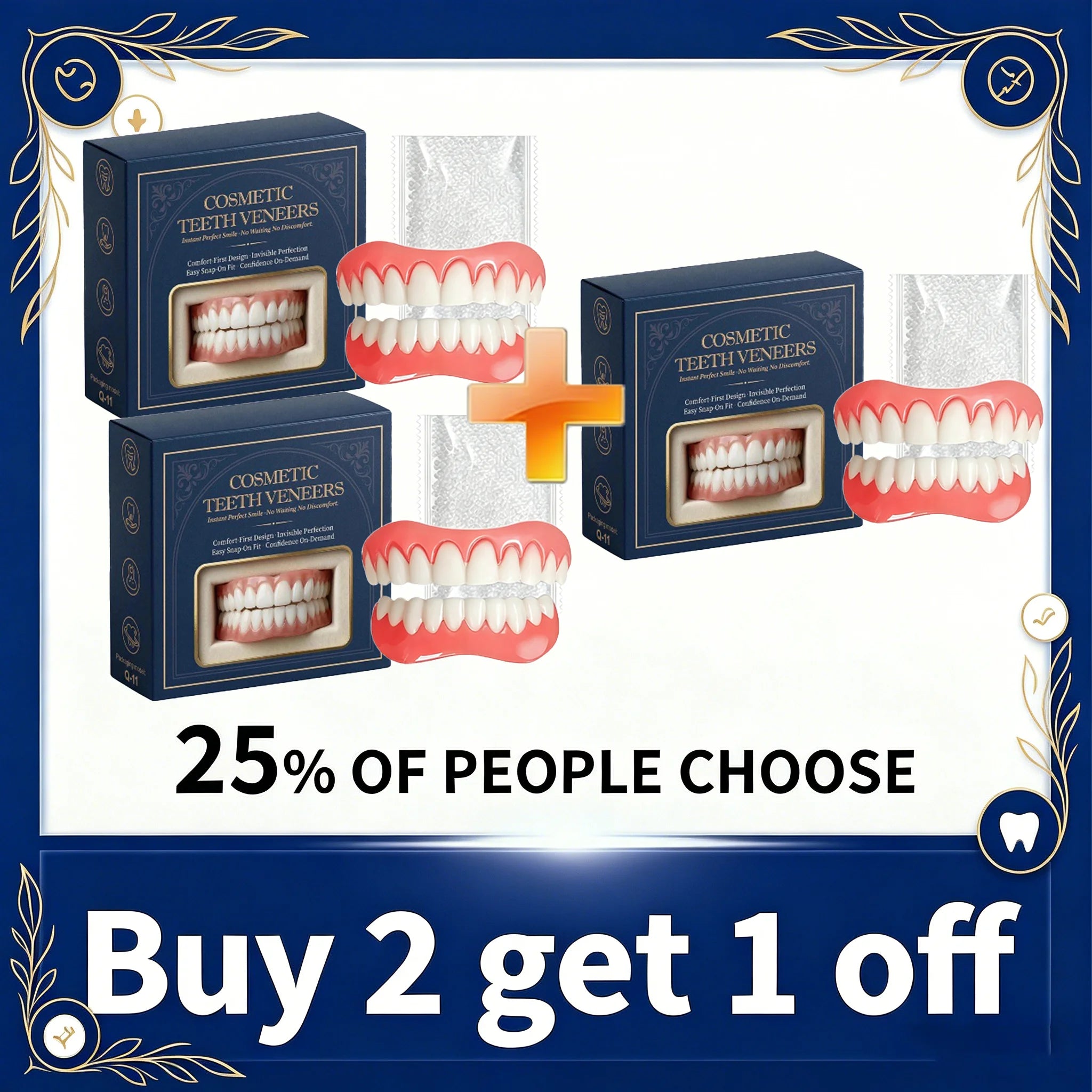 Custom Fit Moldable Cosmetic Dentures for Natural Smile - 8