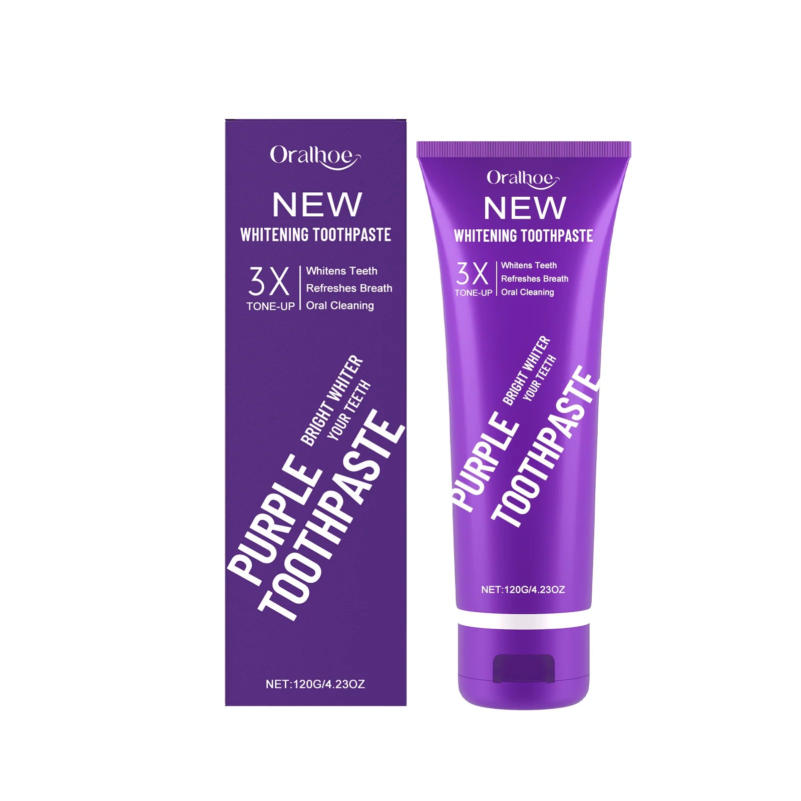 Purple Teeth Whitening Toothpaste for Stain Removal - 13