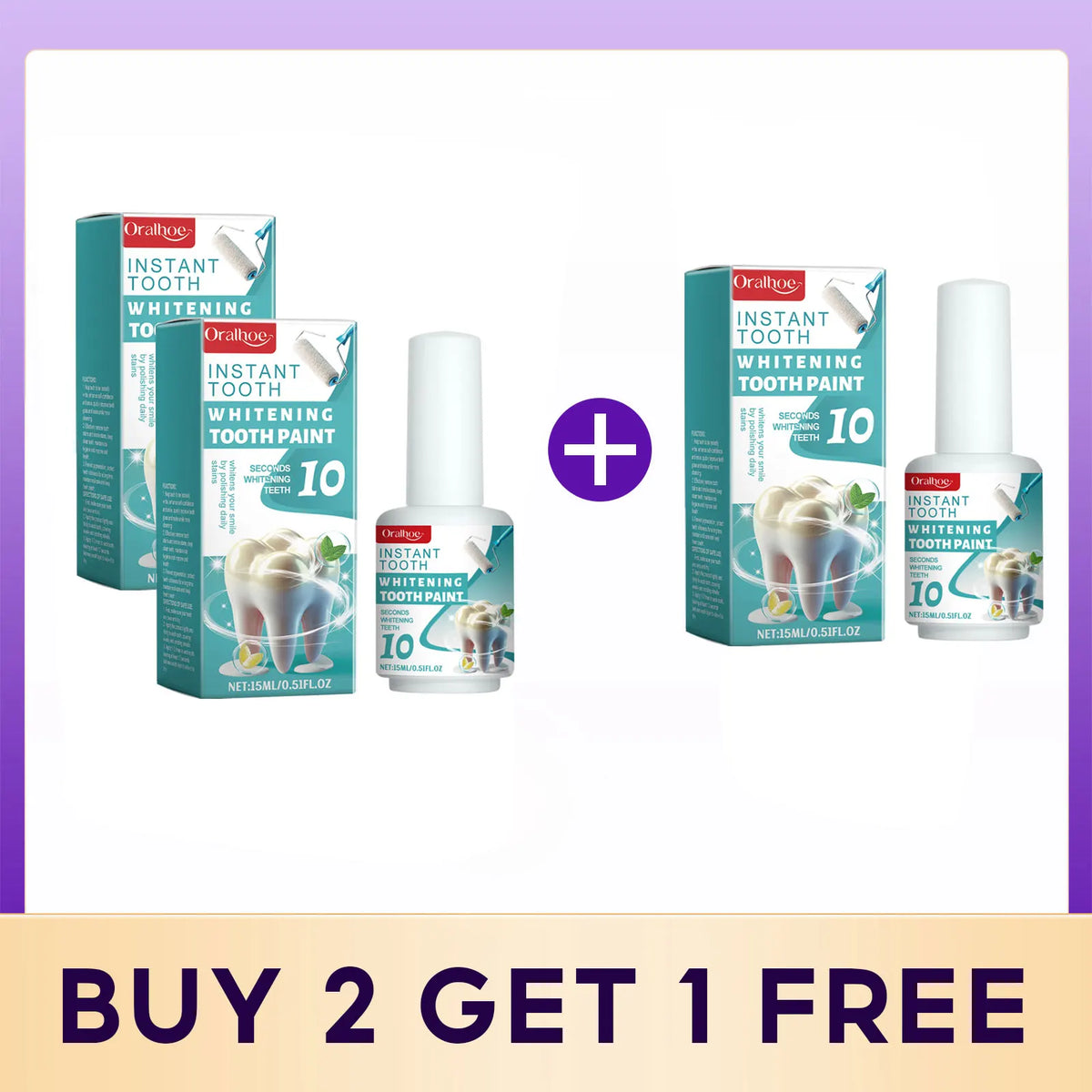 Instant Teeth Whitening Paint for Dental Stains and Brightening