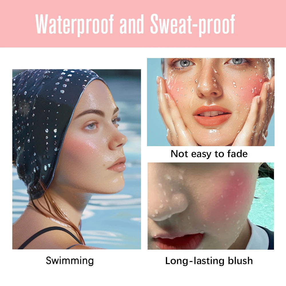 Long-Lasting Waterproof Cream Powder Blush - 5