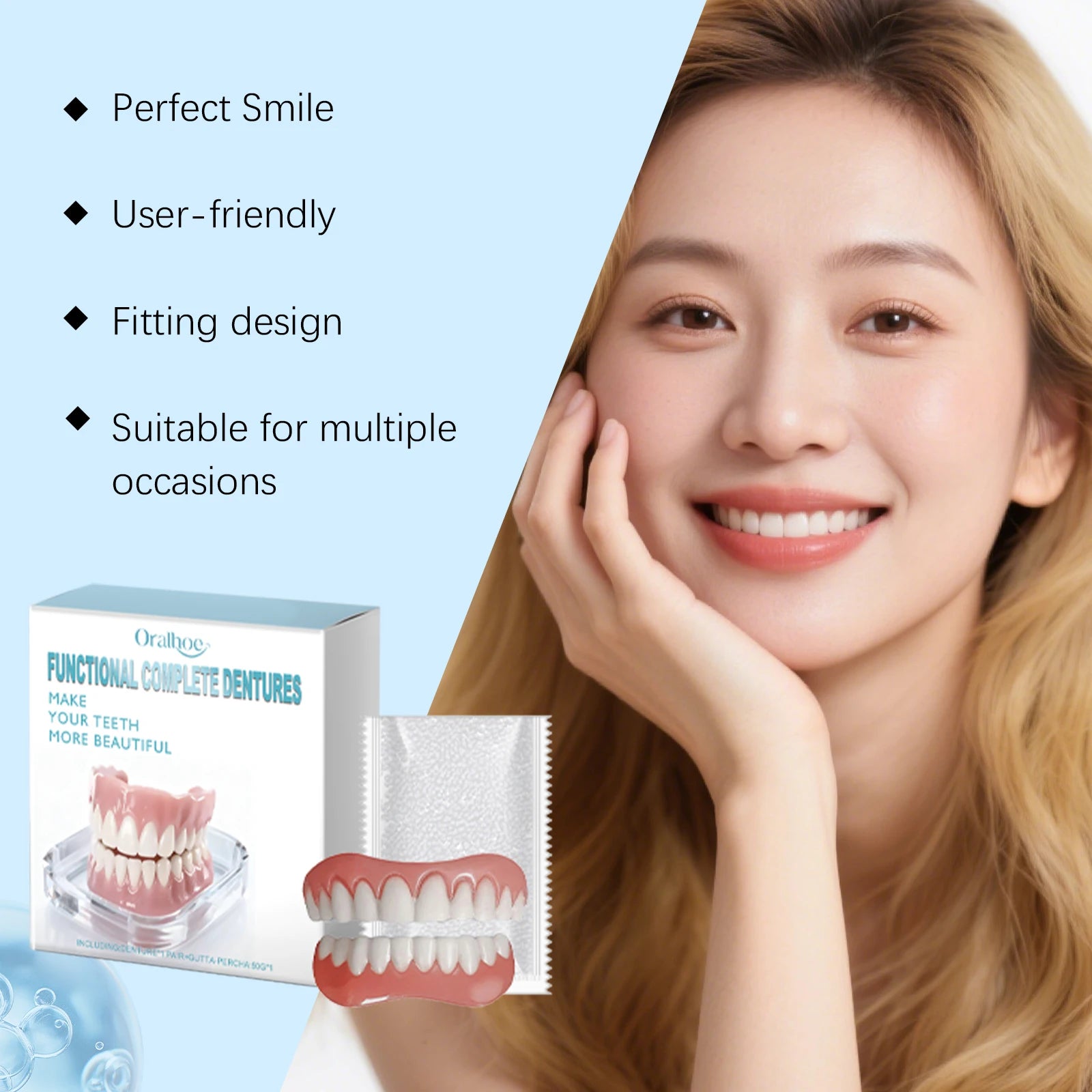 Cosmetic Denture Set for Temporary Smile Enhancement - 11