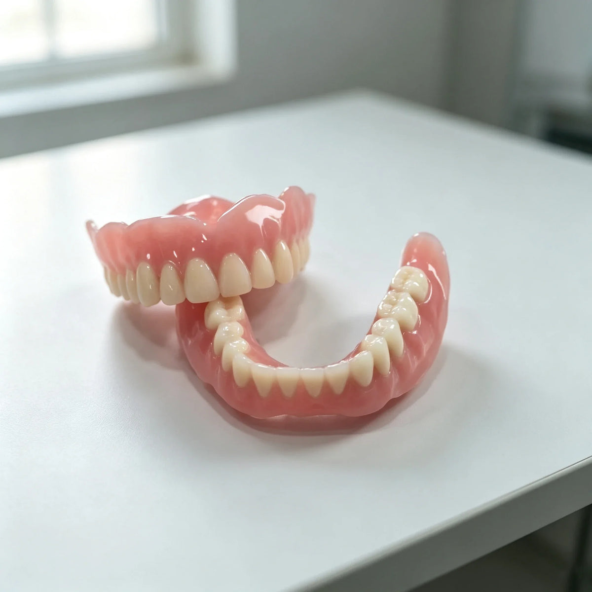 Comfortable Silicone Simulation Denture Set for Natural Smile
