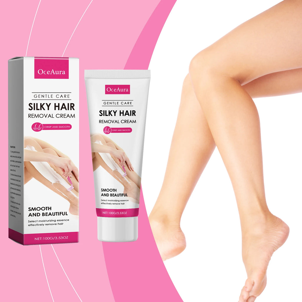 Painless Body Hair Removal Cream and Nourishing Aftercare Oil