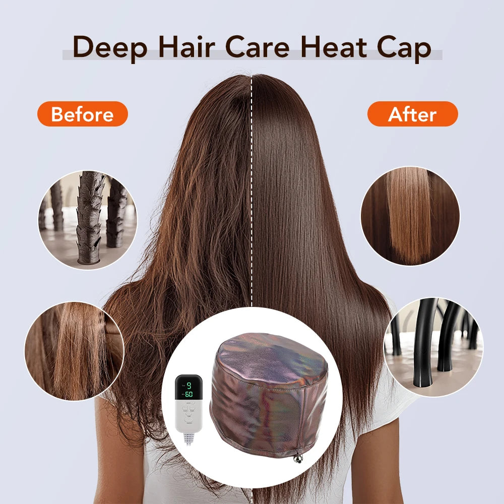 Electric Deep Conditioning Hair Spa Steamer Cap - 5
