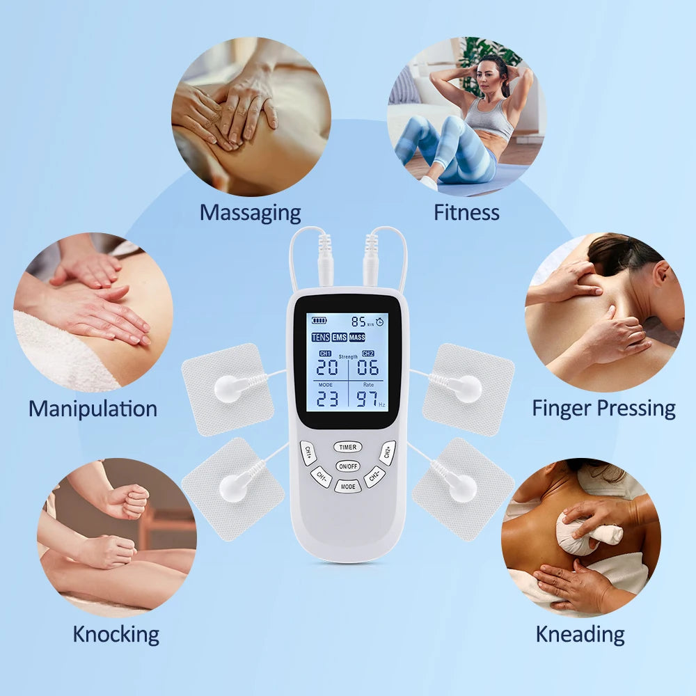 36-Mode Rechargeable TENS & EMS Muscle Stimulator Massager