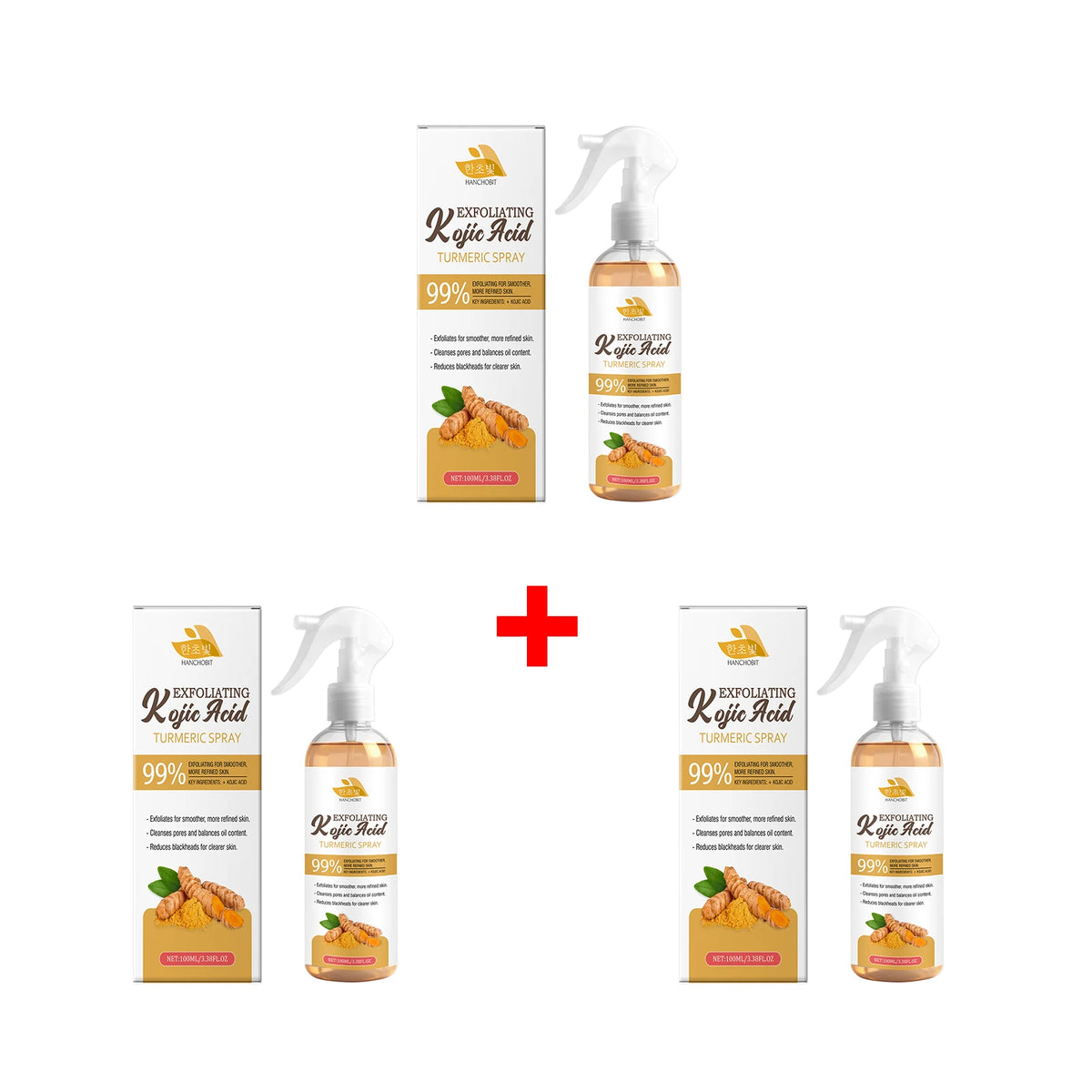 Kojic Acid Turmeric Exfoliating Facial Mist for Brightening Skin