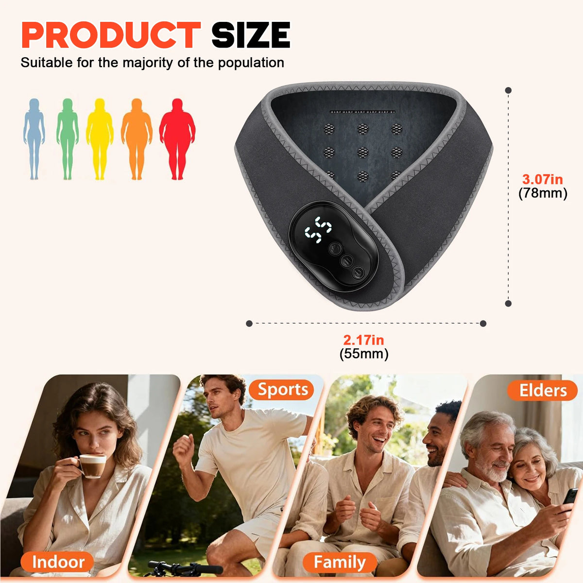 Portable Cordless Neck Massager Wrap with Vibration