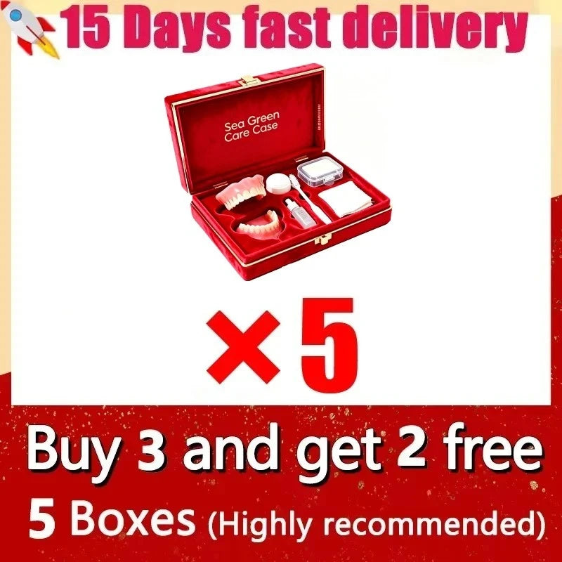 Comfortable Silicone Full-Mouth Denture Set with Storage Case - 15