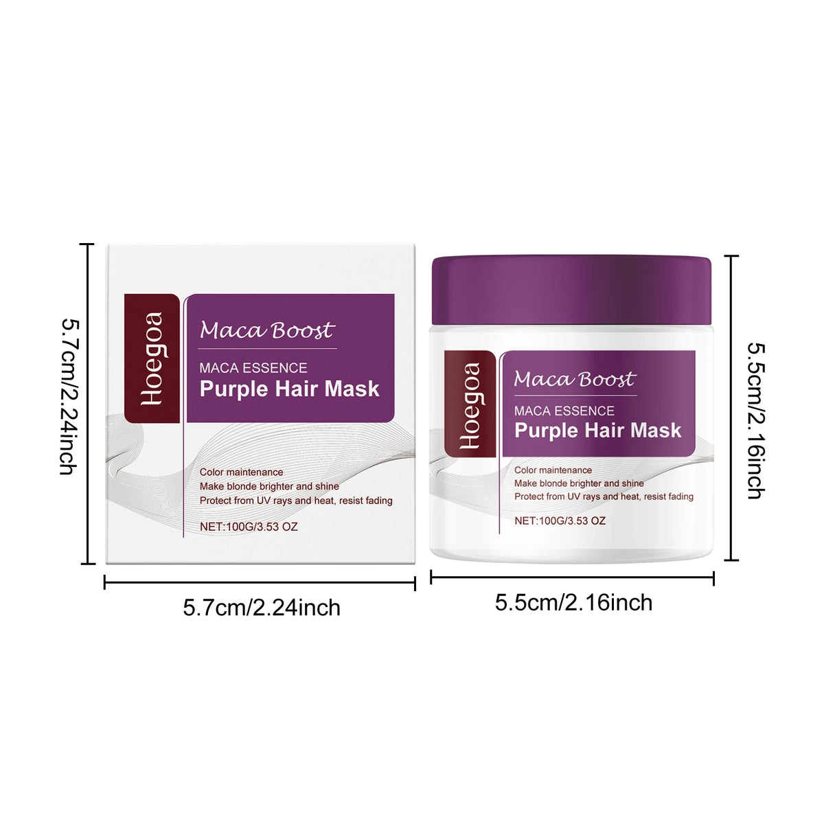 Purple Toning Hair Mask and Shampoo Set for Blonde Hair