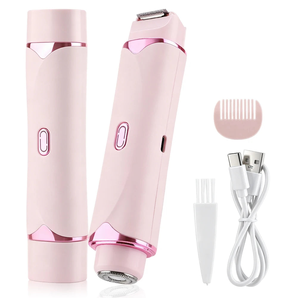 Dual-Head Painless Electric Body and Bikini Hair Trimmer