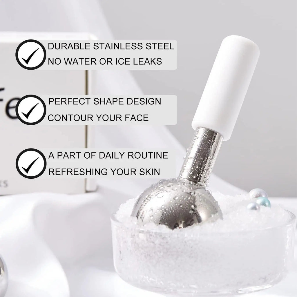 Stainless Steel Cooling Facial Globes for Puffiness and Wrinkles