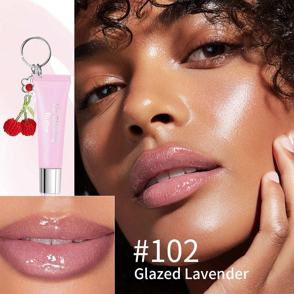 Moisturizing Lip Glowing Butter Gloss with Keychain