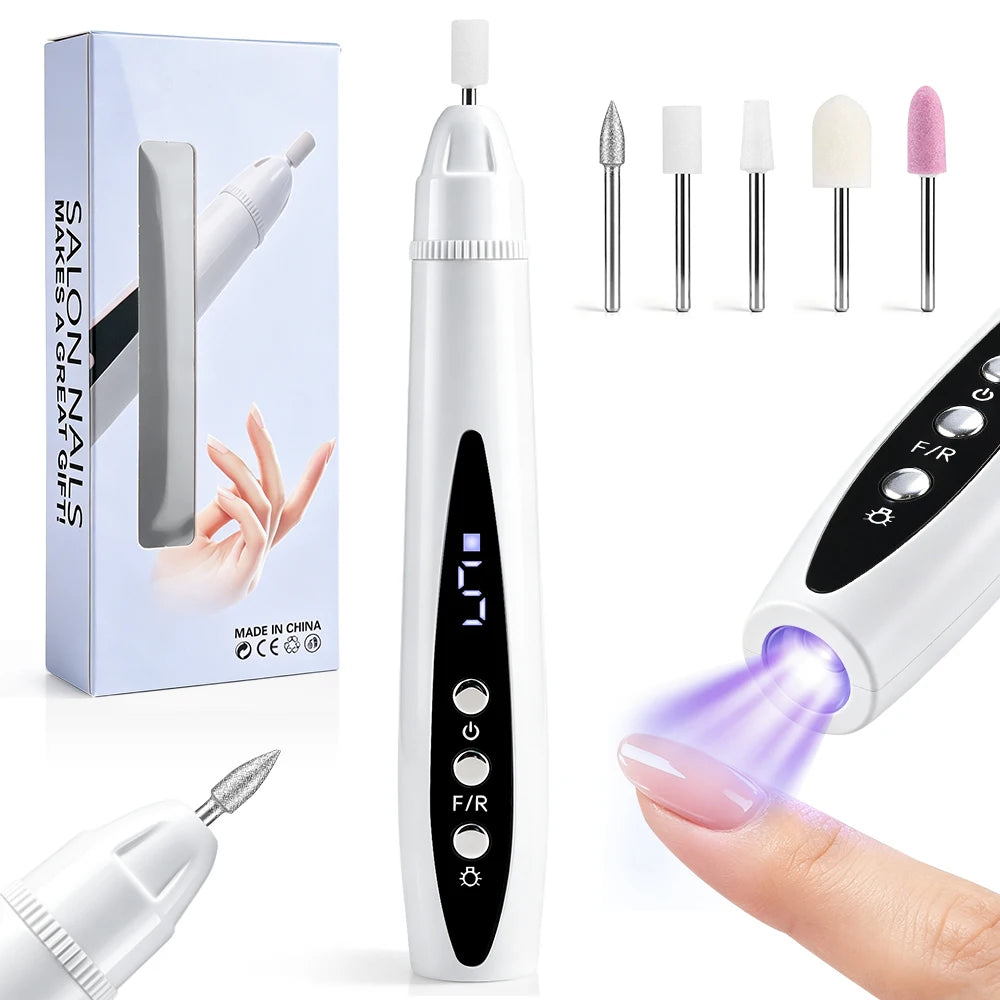 2-in-1 Cordless Electric Nail Drill and UV Curing Lamp