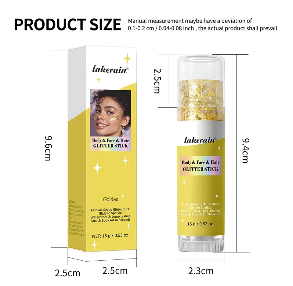 Waterproof Glitter Shimmer Stick for Face and Body - 17