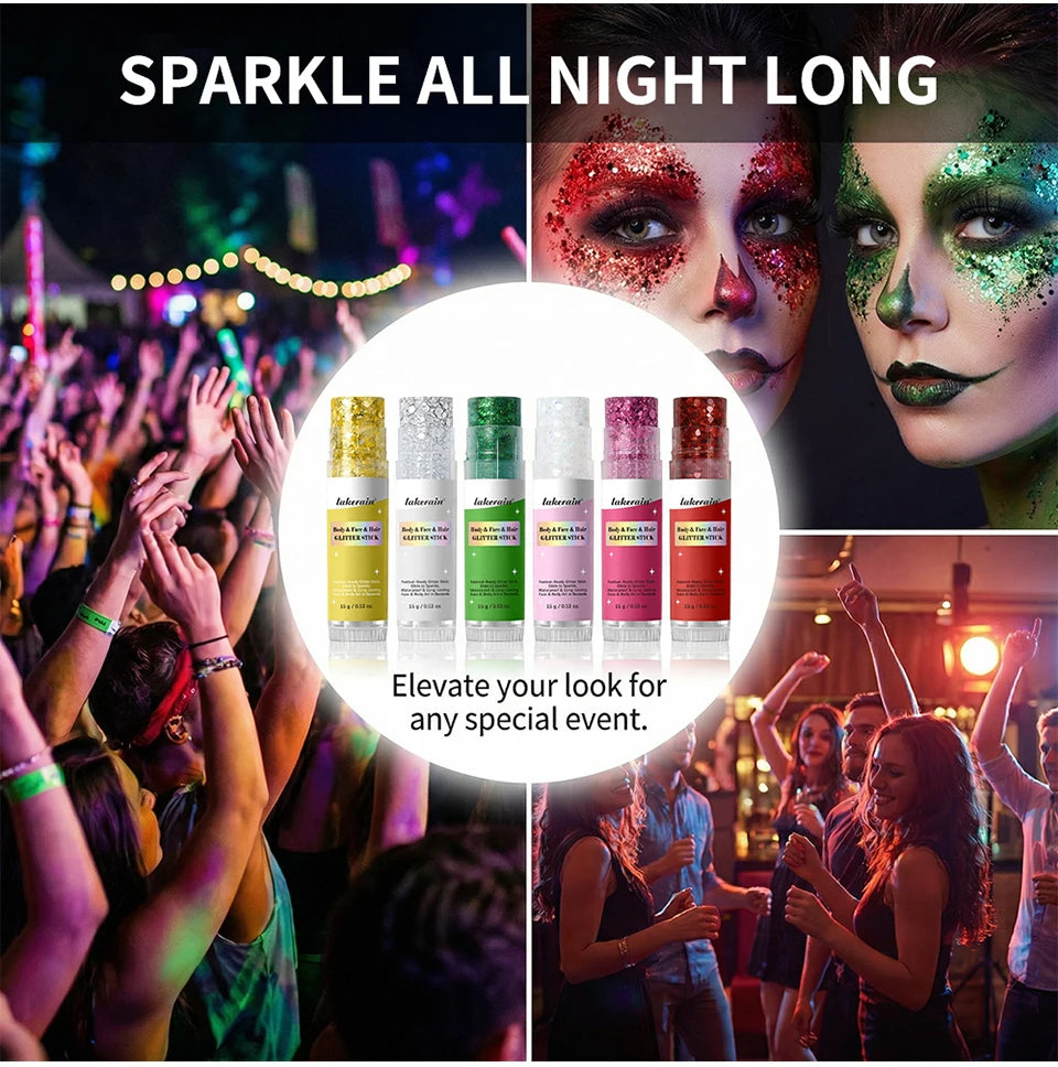 Waterproof Glitter Shimmer Stick for Face and Body