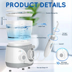 Electric Water Flosser for Teeth with 8 Multi-Function Nozzles