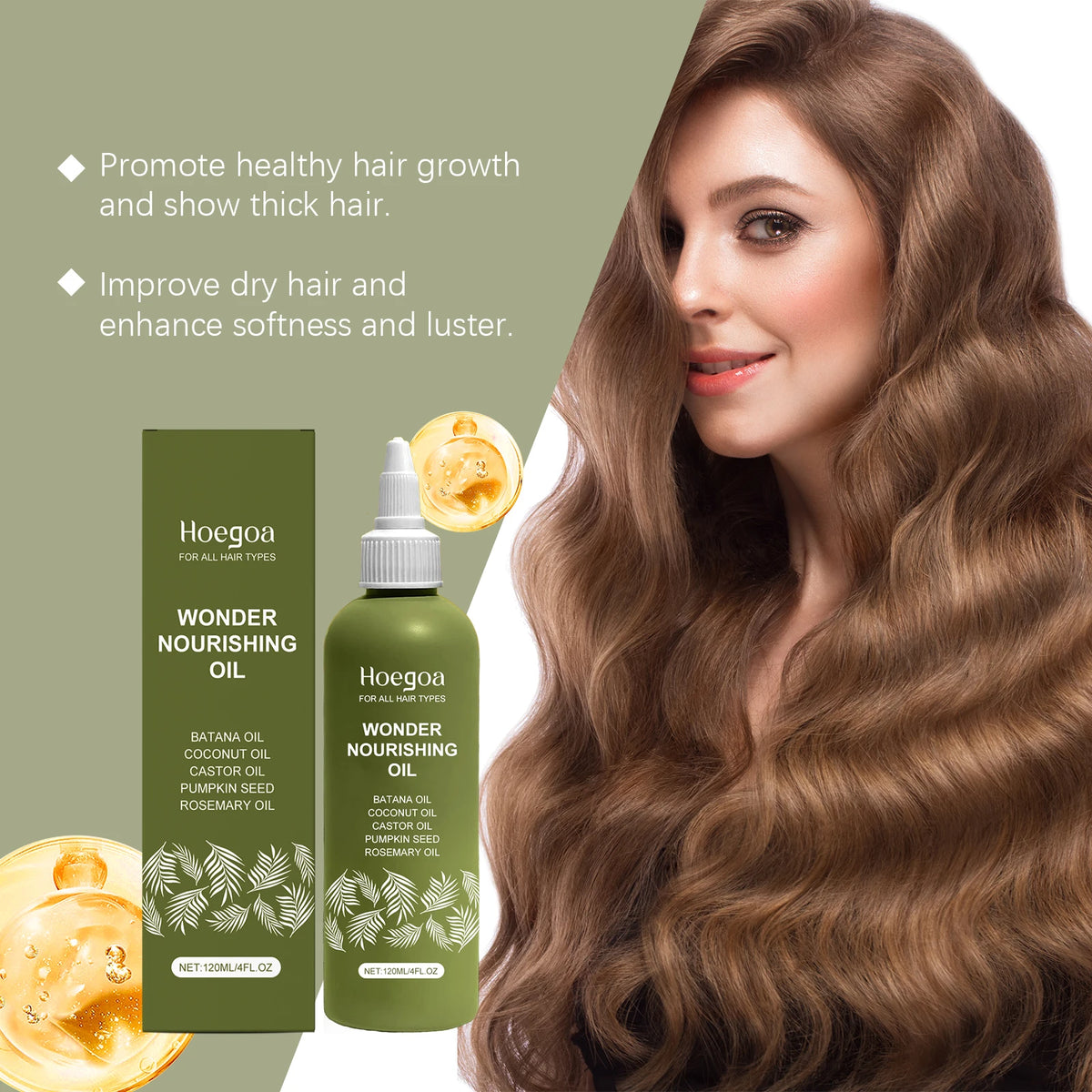 Nourishing Hair Growth Oil for Damaged Hair and Scalp Repair
