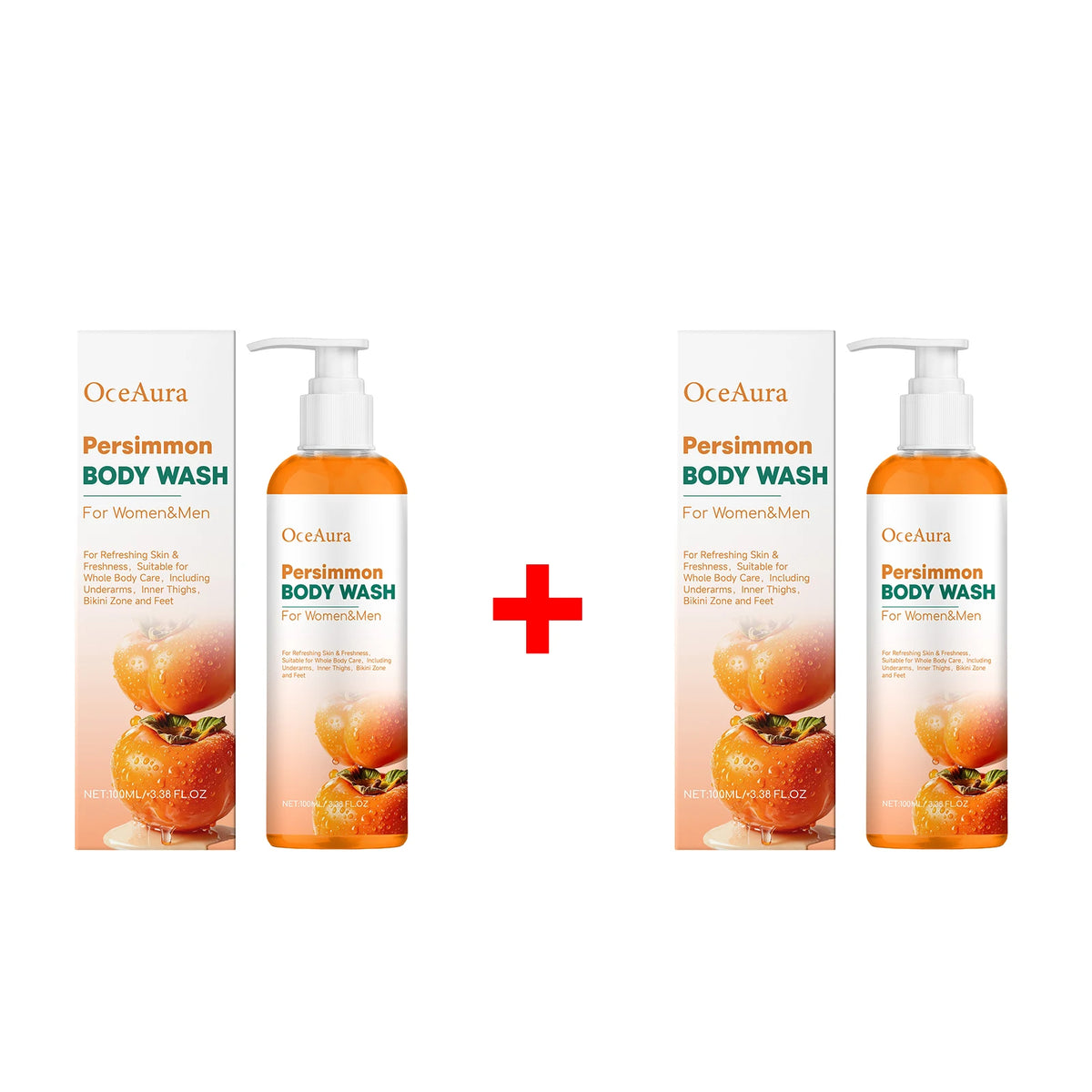 Persimmon Body Wash for Odor Control and Deep Skin Cleansing