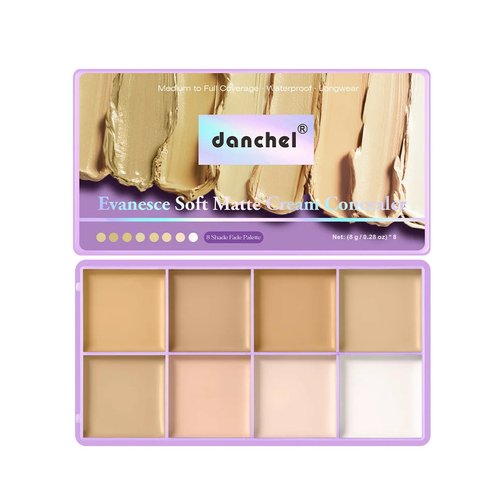 8-Shade Full Coverage Cream Concealer Palette