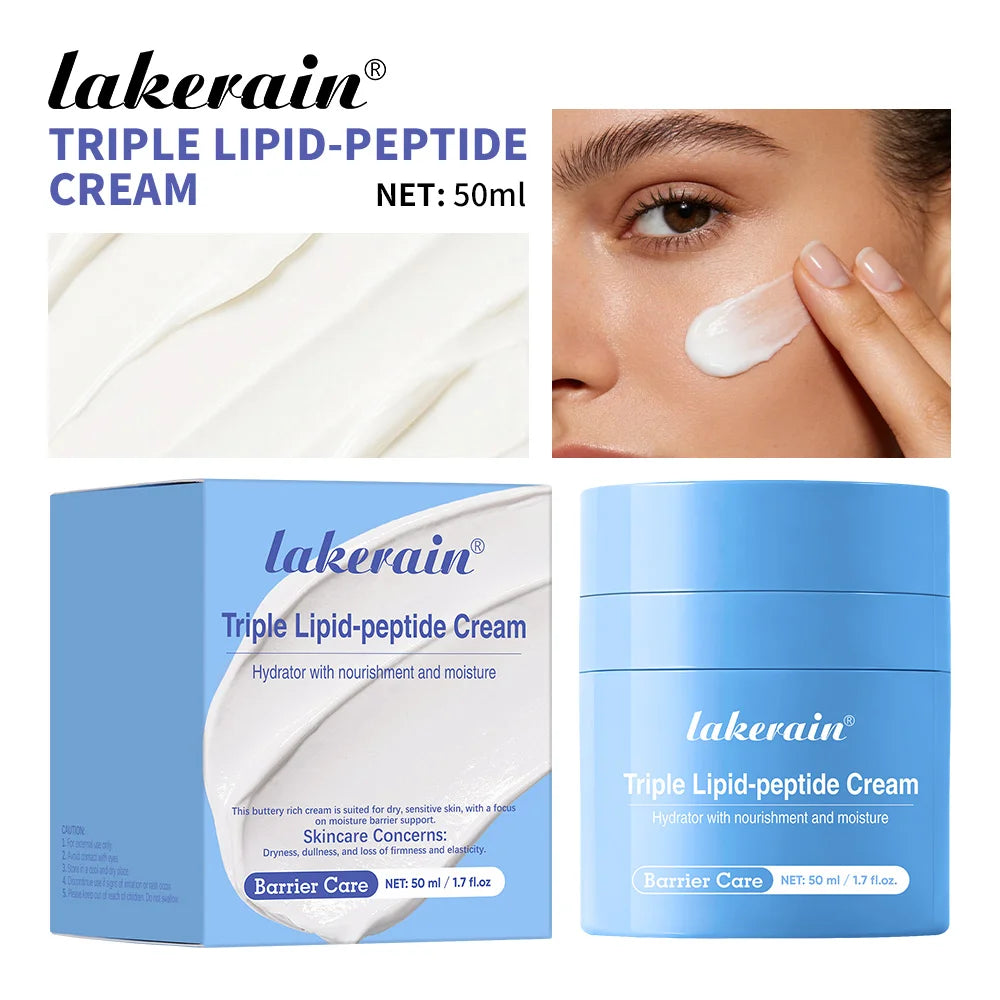 Triple Lipid Peptide Moisturizing Face Cream for Dry Skin
