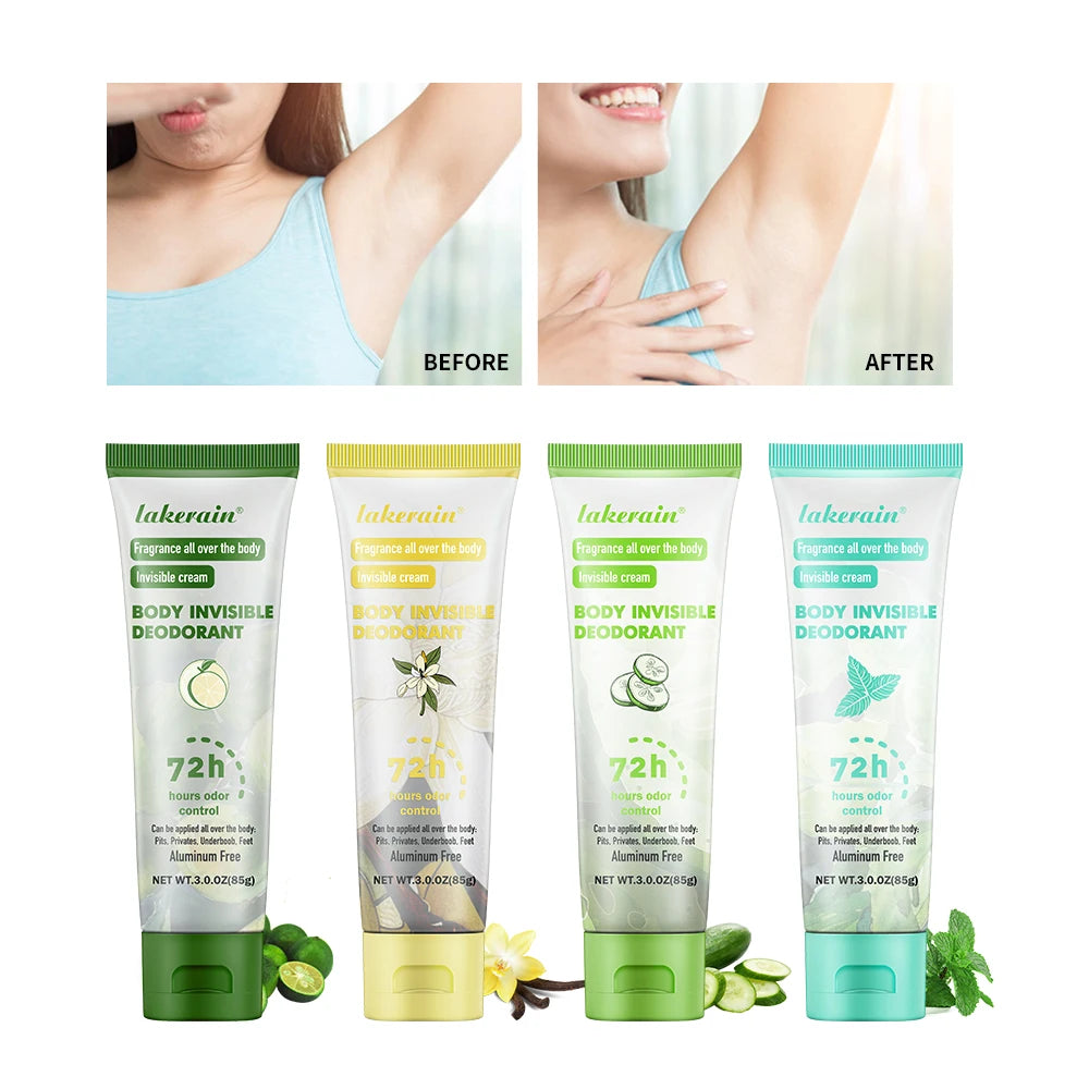 Long-Lasting Invisible Full Body Deodorant Cream - 1
