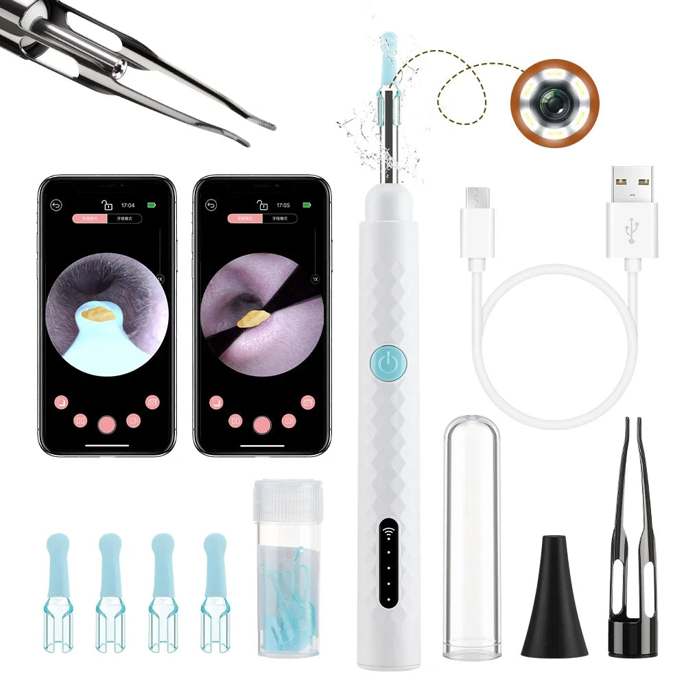 Visual Ear Wax Cleaner with HD Camera and Tweezers - 1