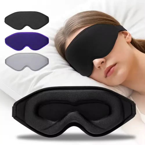 3D Memory Foam Contoured Sleep Mask for Total Light Blockout