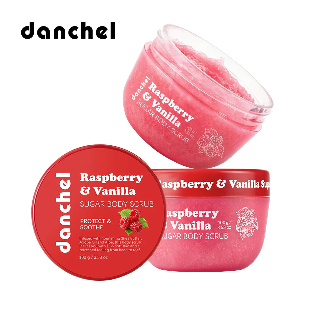 Raspberry Vanilla Sugar Body Scrub for Smooth Exfoliated Skin