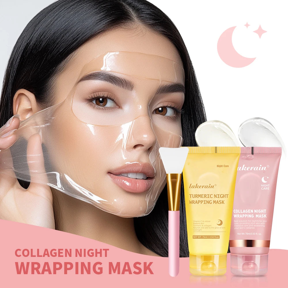 Collagen and Turmeric Overnight Peel Off Facial Mask Duo - 1