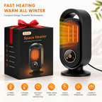 Portable Ceramic Space Heater with Touch Control and Timer