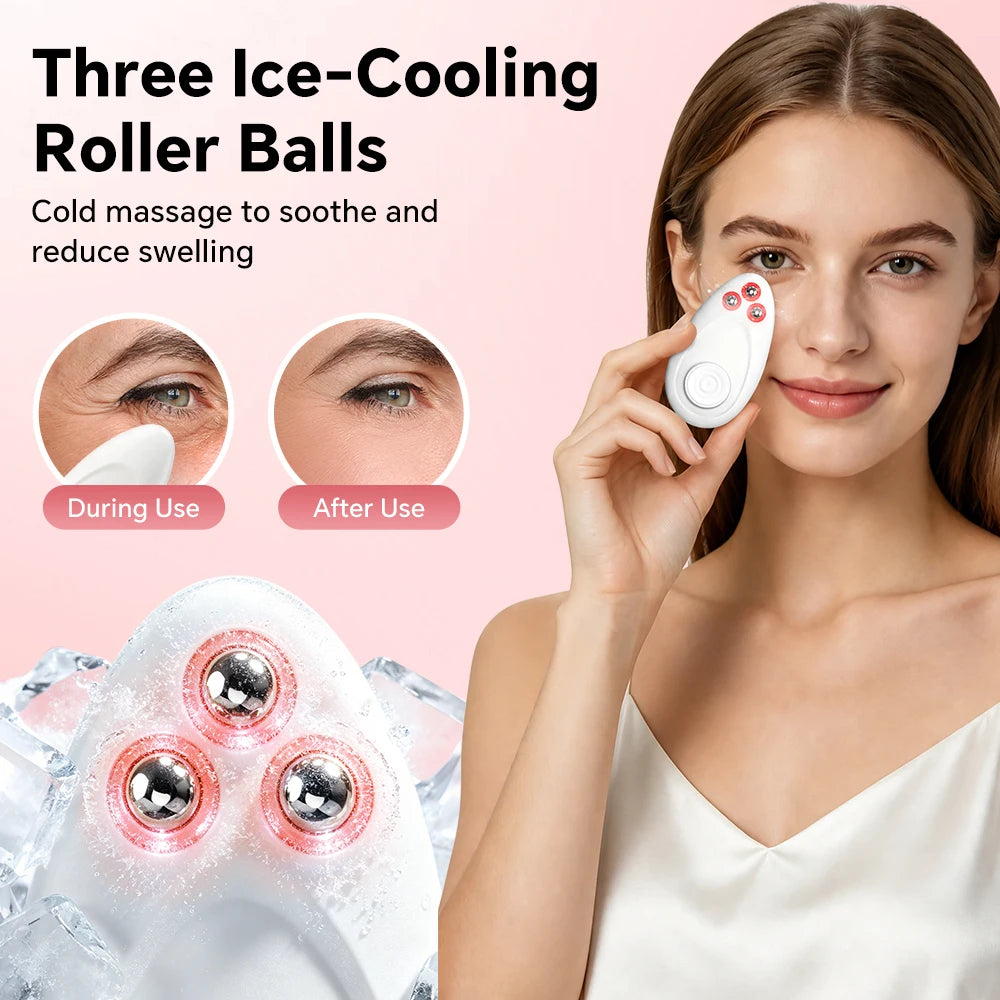 Vibration Eye Massager with Cooling Roller Balls