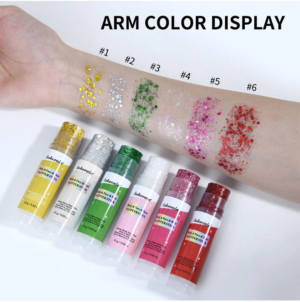 Waterproof Glitter Shimmer Stick for Face and Body - 13