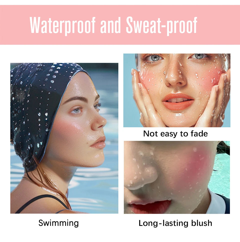 Long-Lasting Waterproof Cream Powder Blush - 11
