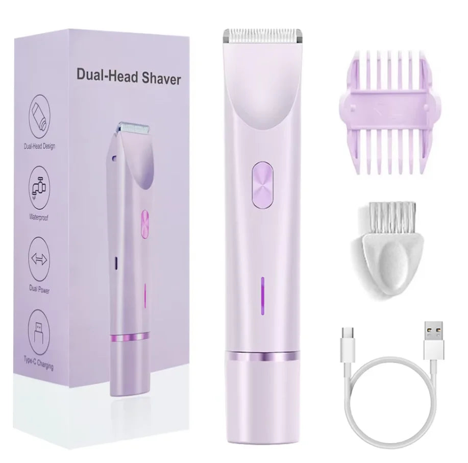 2-in-1 Waterproof Electric Shaver for Women