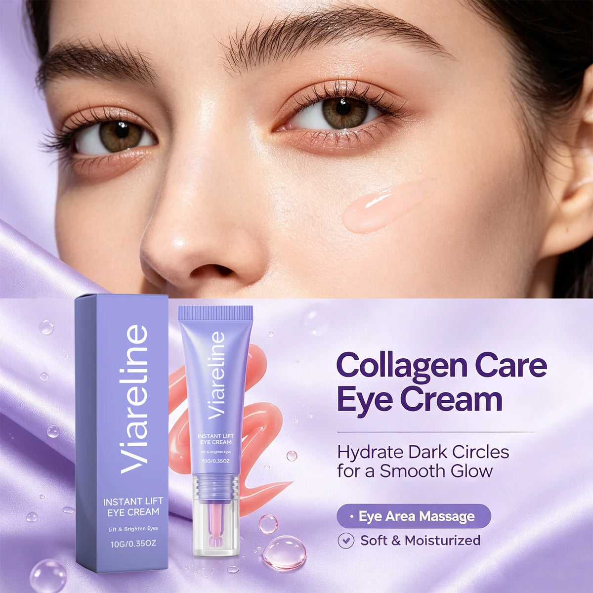 Hydrating Collagen Eye Cream for Dark Circles and Fine Lines