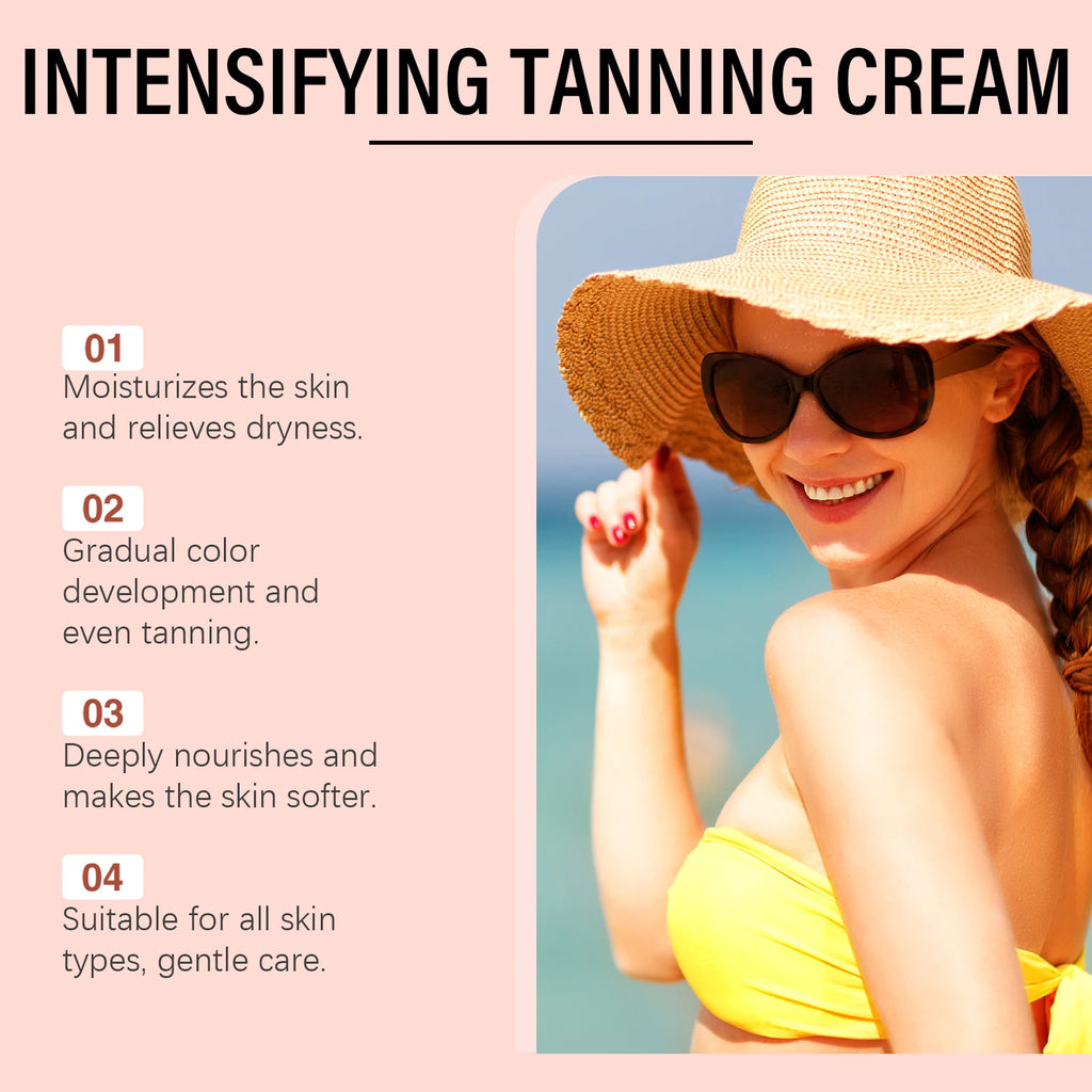 Intensifying Tanning Accelerator Cream for Sunbeds and Outdoor Use