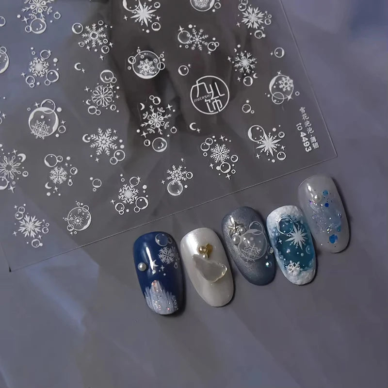 3D Christmas Cartoon Nail Art Sticker Decals