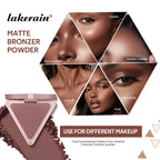 Matte Bronzer Powder for Long-Lasting Waterproof Face Contouring