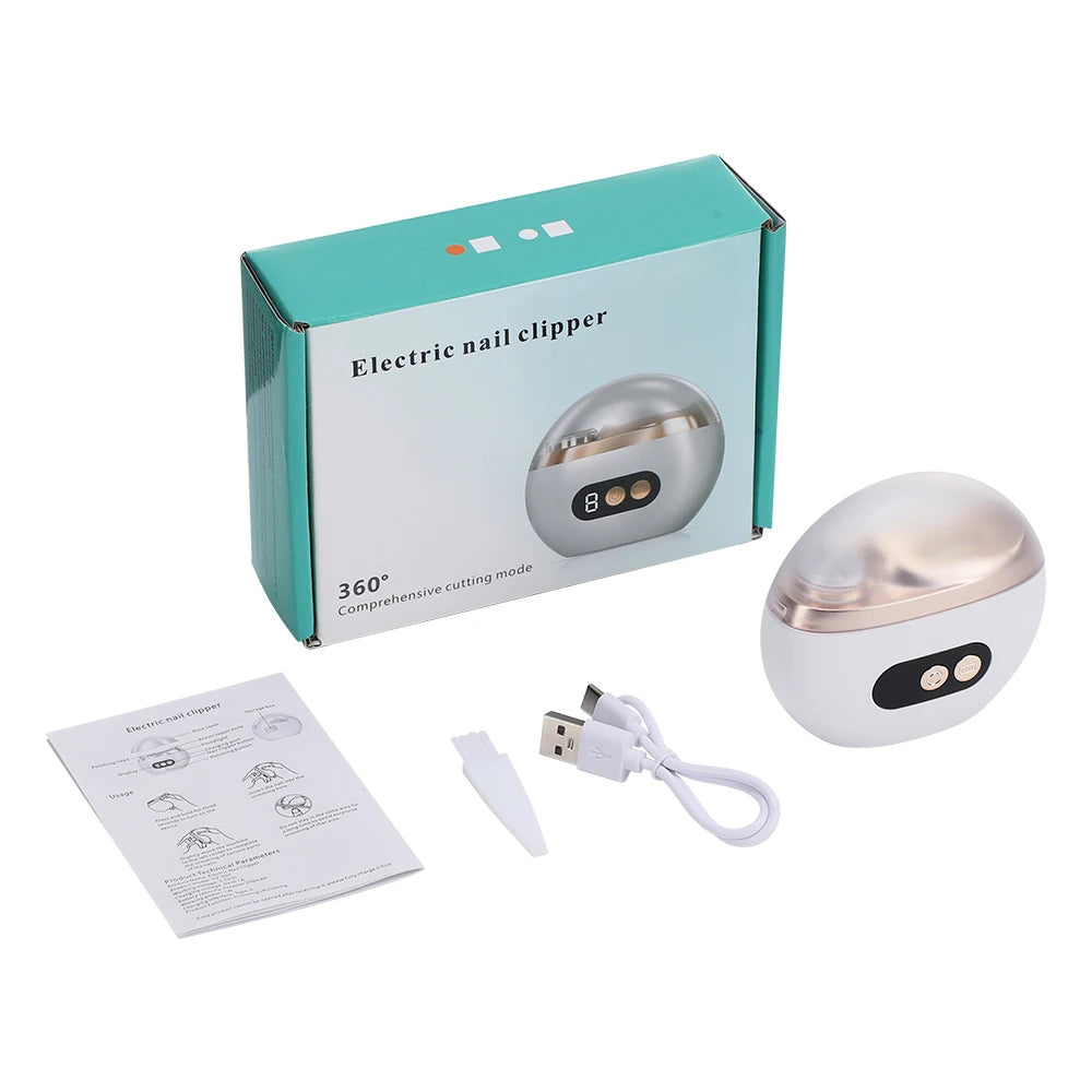 Electric 2-in-1 Nail Trimmer and Grinder with LED Display