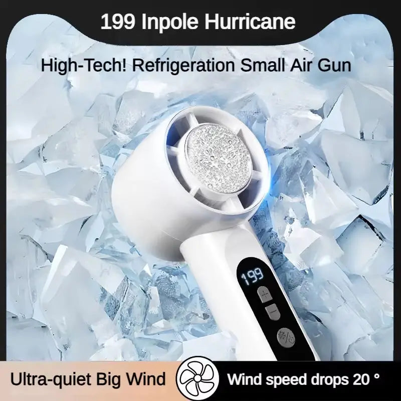 Rechargeable Handheld Turbo Fan with Ice Cooling
