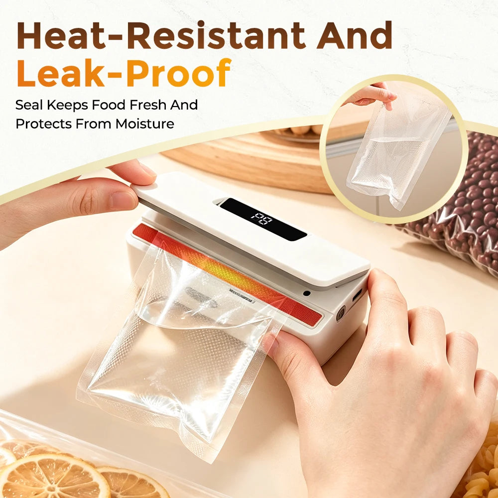 Portable Rechargeable Mini Bag Sealer with Built-in Cutter
