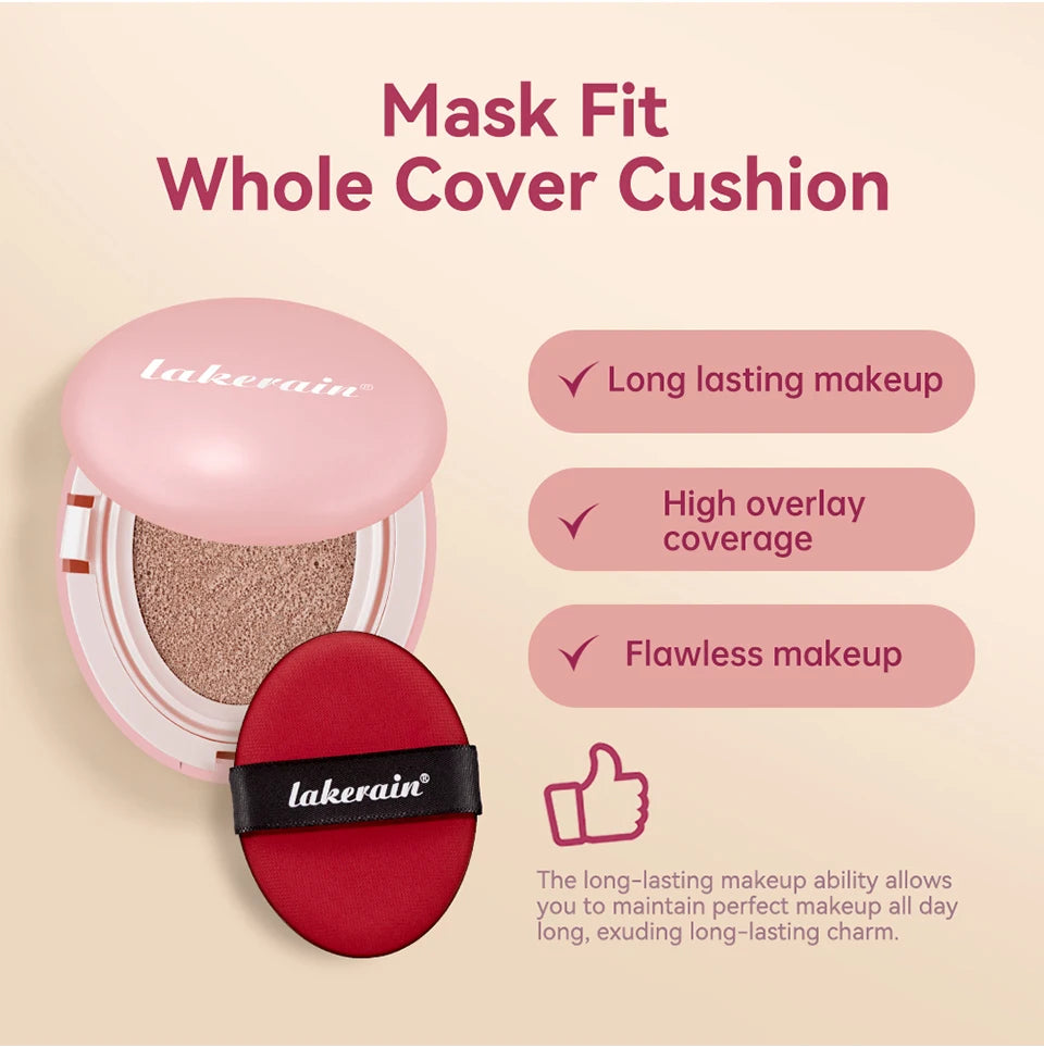 Waterproof Full Coverage Cushion Foundation with Sun Protection