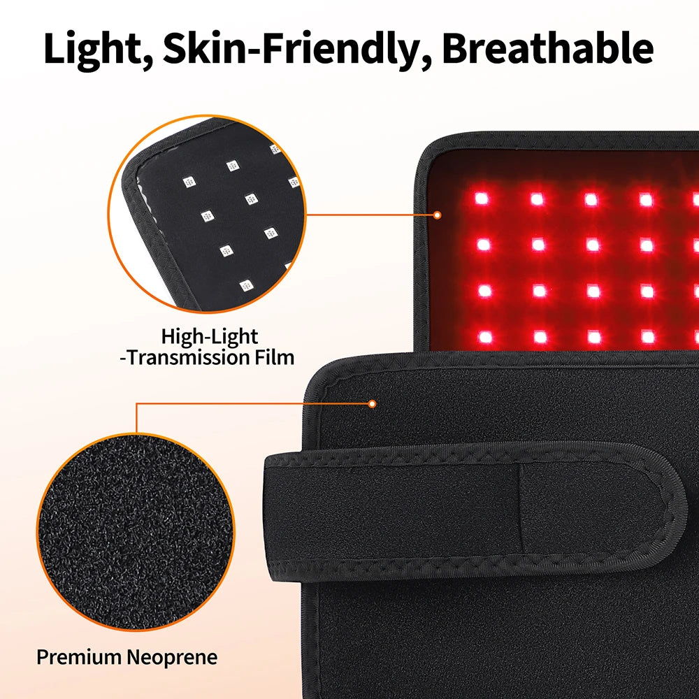 Red and Infrared Light Therapy Belt for Body Pain Relief