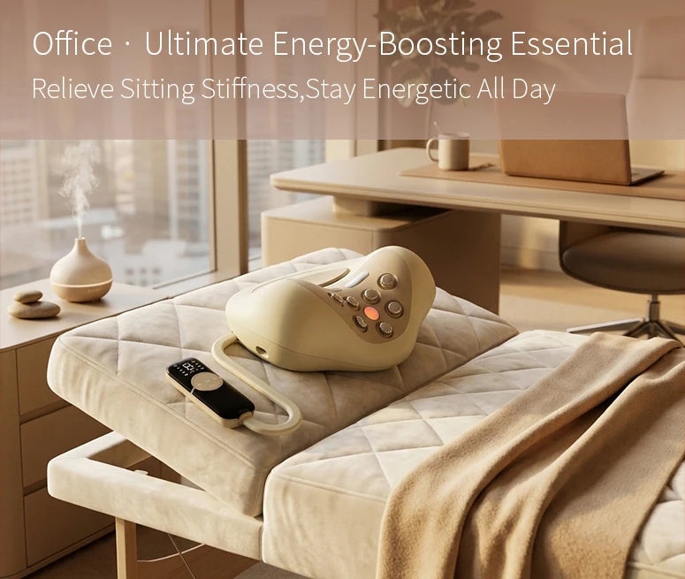 4-in-1 Rechargeable Neck Massage Pillow with Cervical Traction
