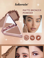 Matte Bronzer Powder for Long-Lasting Waterproof Face Contouring